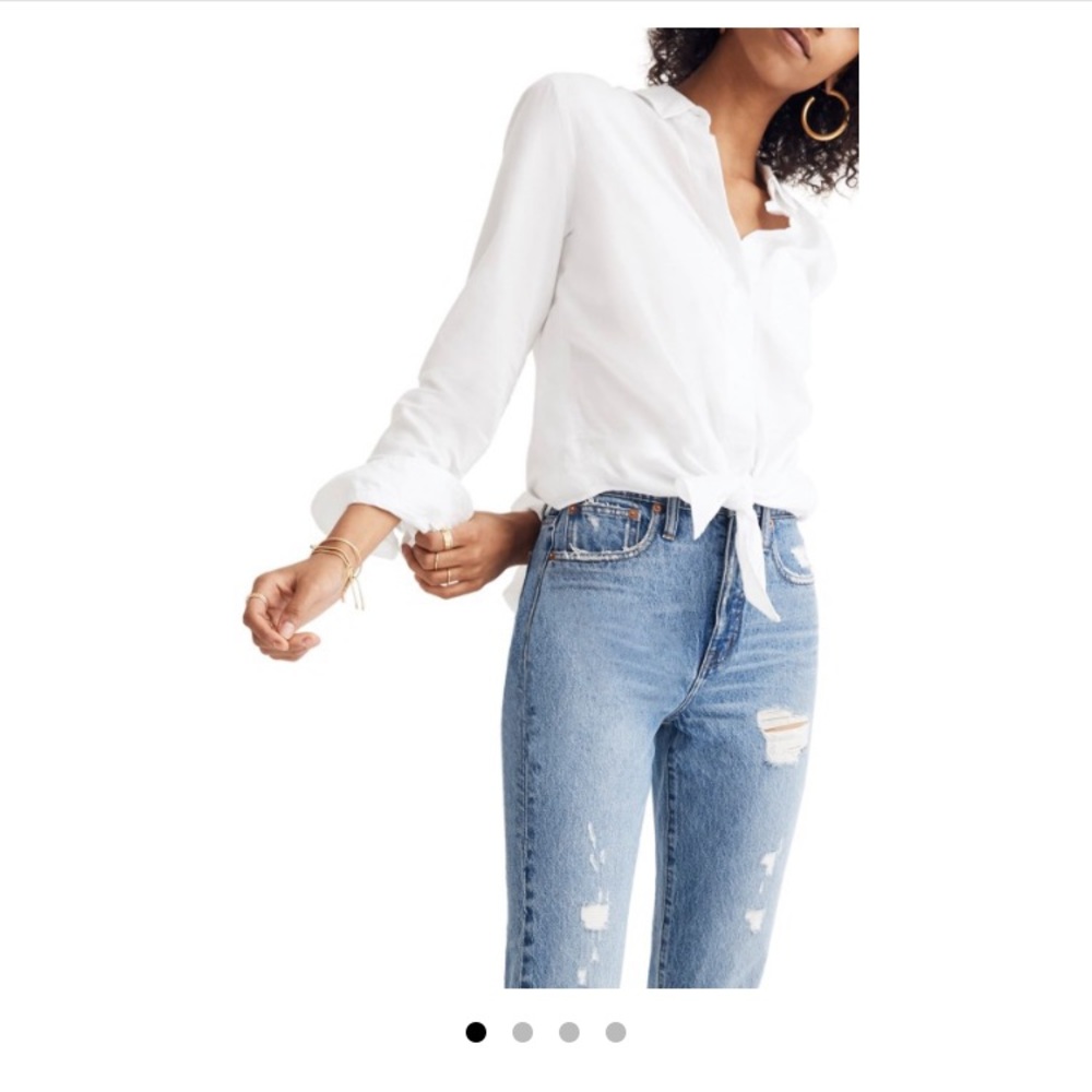 Madewell Tie Front Shirt